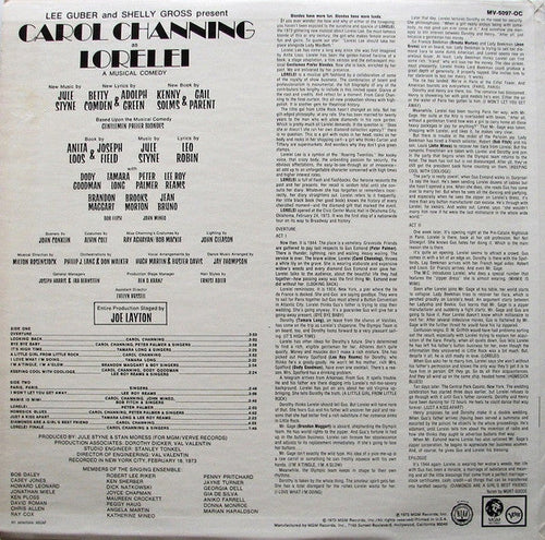 Carol Channing - The Original Cast Album - Carol Channing As Lorelei: A Musical Comedy - LP