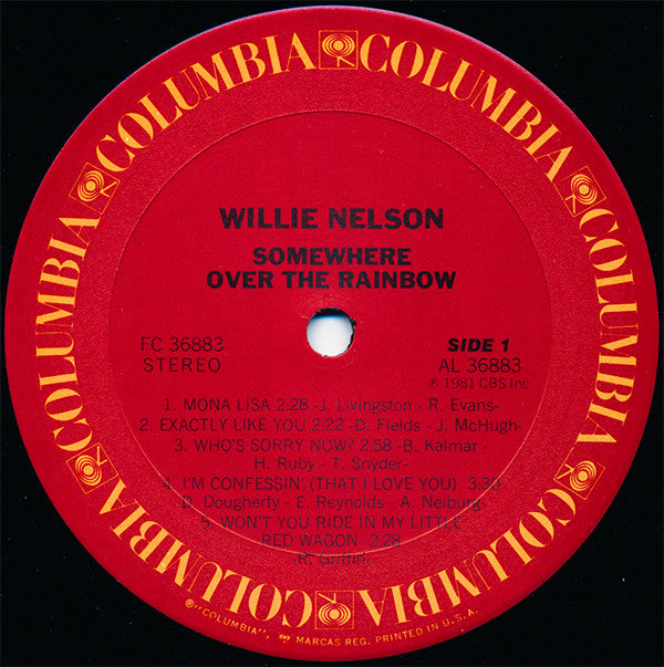Willie Nelson - Somewhere Over The Rainbow - LP