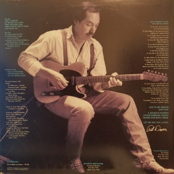 Rob Dixon (2) - Let Me Sing You A Song - LP