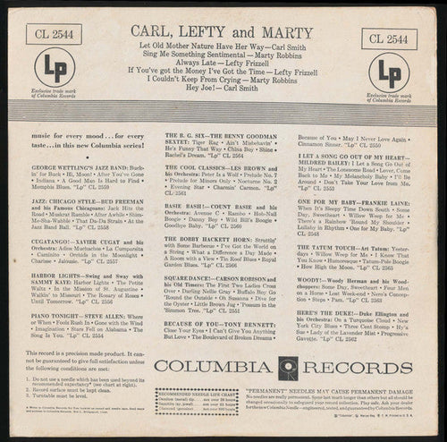 Carl*, Lefty* And Marty* - Carl, Lefty And Marty - LP