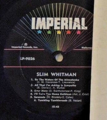 Slim Whitman - Slim Whitman Sings - LP