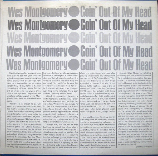 Wes Montgomery - Goin' Out Of My Head - LP