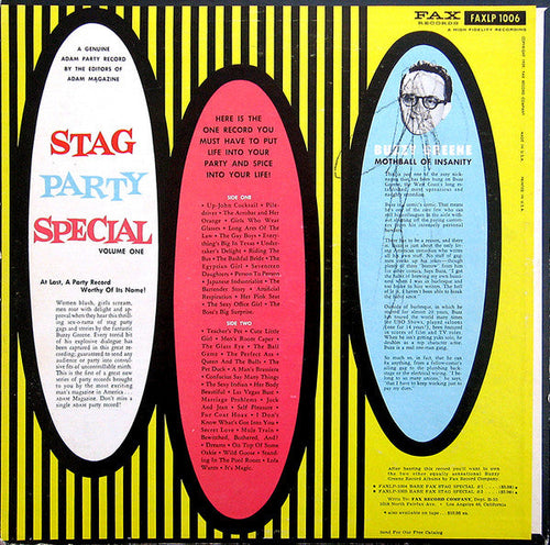 Buzzy Greene - Stag Party Special Volume One - LP