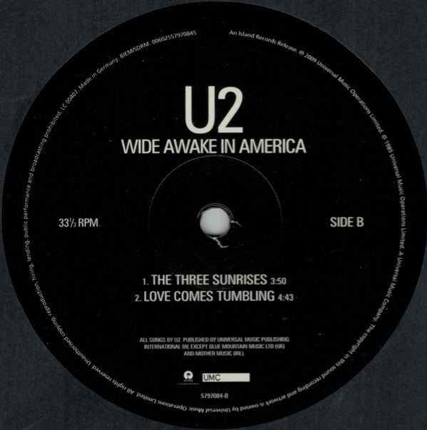 U2 - Wide Awake In America - LP