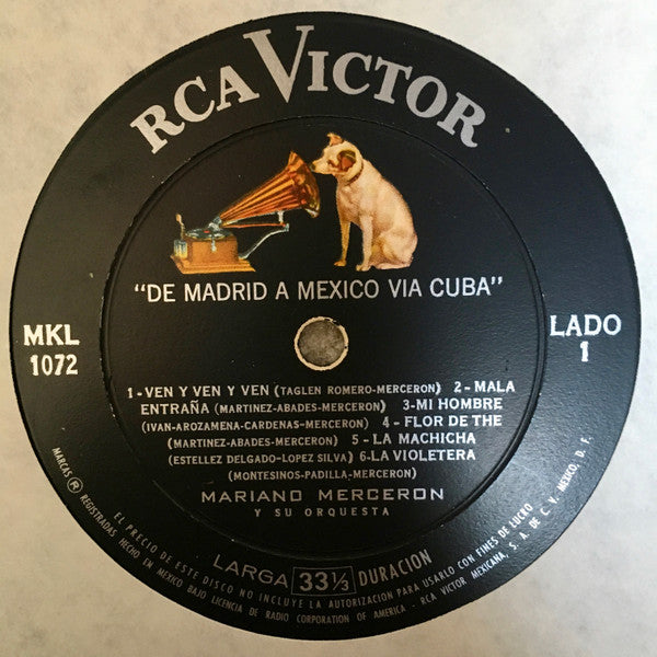Mariano Mercerón* - Vol. II - De Madrid A Mexico Via Cuba - LP