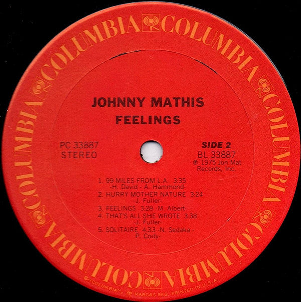 Johnny Mathis - Feelings - LP