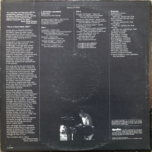 Buddy Rich - A Different Drummer - LP