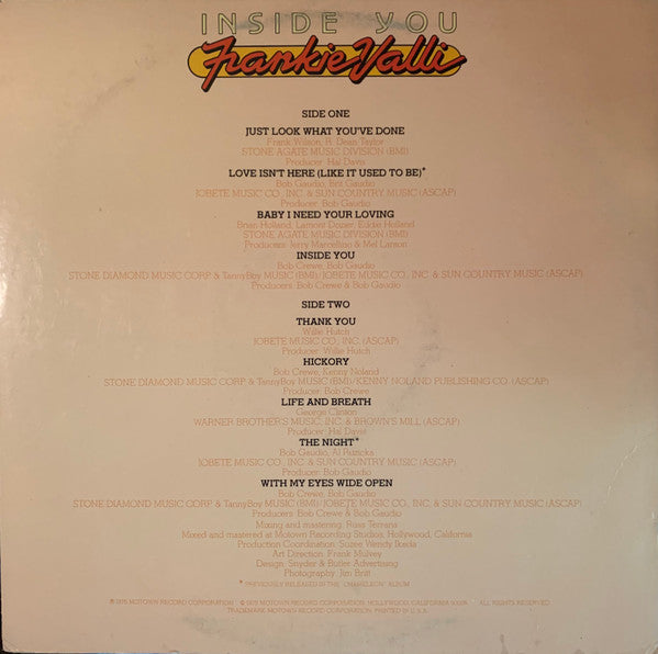 Frankie Valli - Inside You - LP