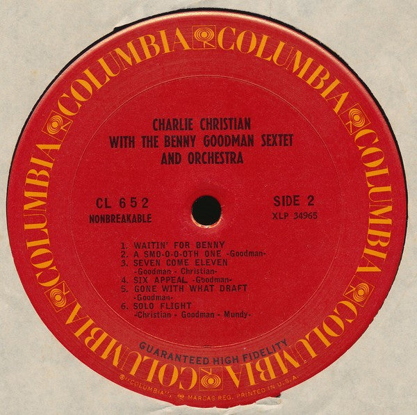 Charlie Christian With The Benny Goodman Sextet* And Orchestra* - With The Benny Goodman Sextet And Orchestra - LP