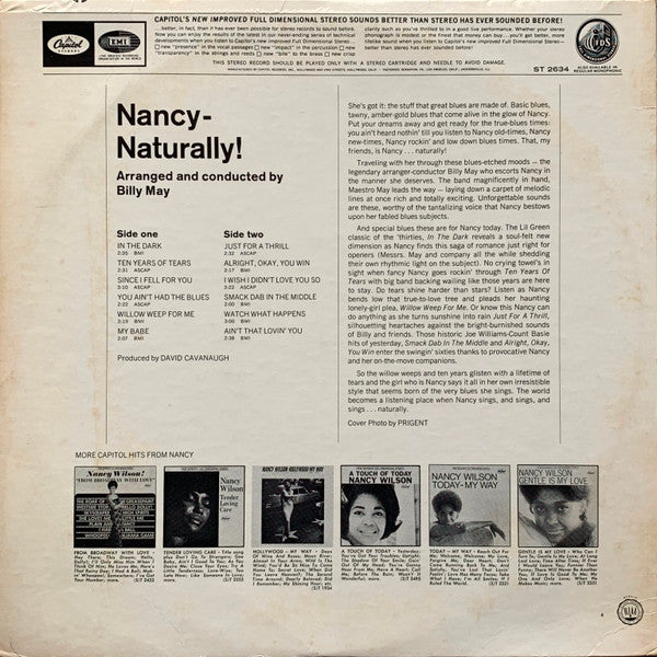 Nancy Wilson - Nancy-Naturally (Nancy Wilson Sings, And Sings, And Sings) - LP
