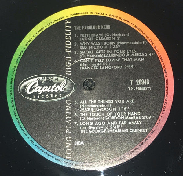 Jerome Kern - The Fabulous Kern - LP
