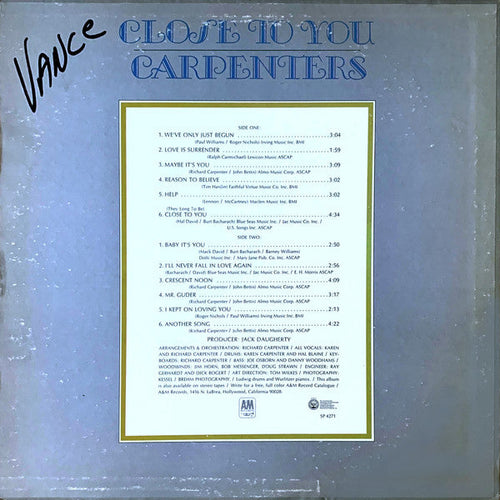 Carpenters - Close To You - LP