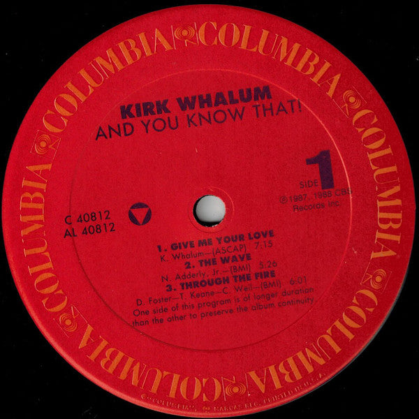 Kirk Whalum - And You Know That! - LP