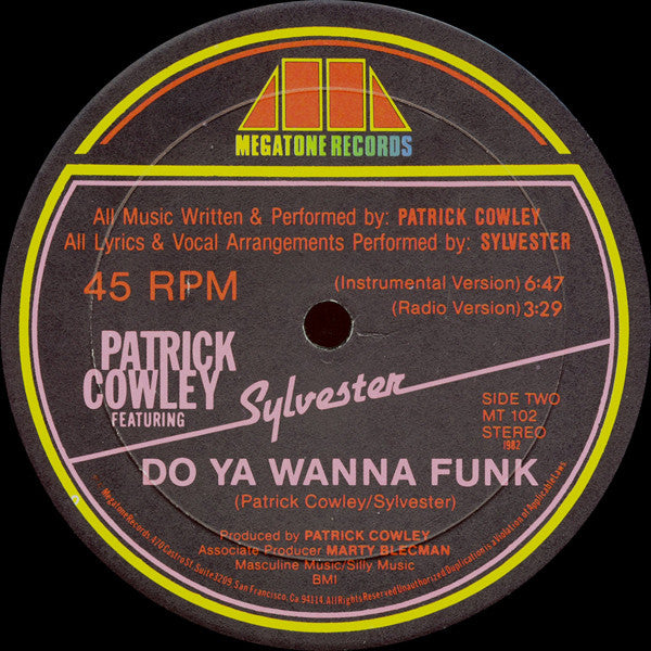 Patrick Cowley Featuring Sylvester - Do Ya Wanna Funk - LP