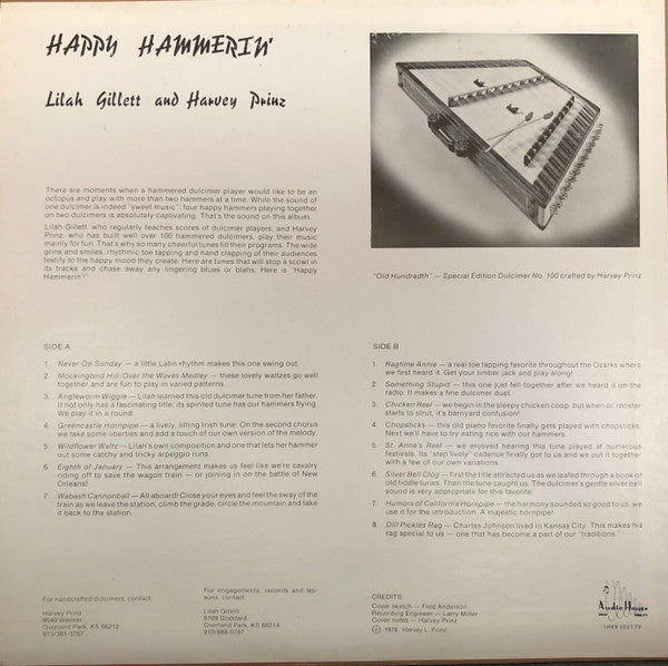 Lilah Gillett, Harvey Prinz* - Happy Hammerin' - LP