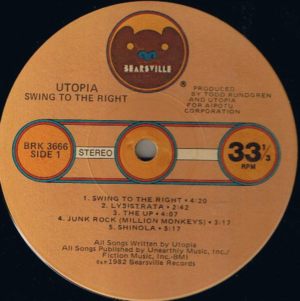 Utopia (5) - Swing To The Right - LP