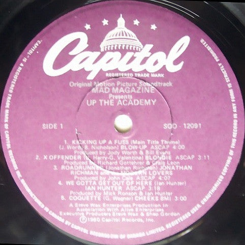 Various - Mad Magazine Presents 'Up The Academy' - Original Motion Picture Soundtrack