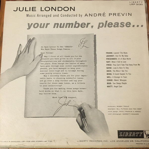 Julie London - Your Number Please... - LP