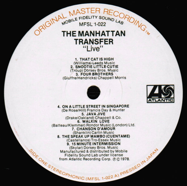 The Manhattan Transfer - Live - LP