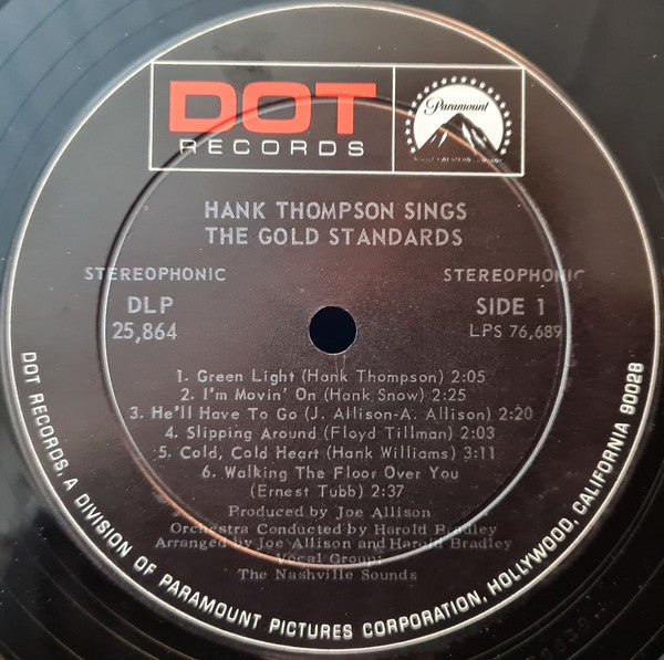 Hank Thompson - Hank Thompson Sings The Gold Standards - LP
