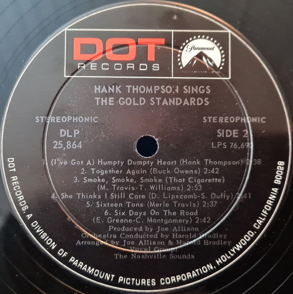 Hank Thompson - Hank Thompson Sings The Gold Standards - LP