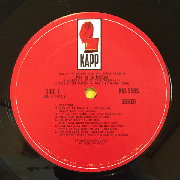 Original Cast*, Richard Kiley, Joan Diener, Irving Jacobson, Robert Rounseville, Ray Middleton - Man Of La Mancha - LP