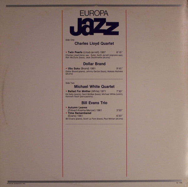 Keith Jarrett, Charles Lloyd, Dollar Brand, Michael White  - Europa Jazz - LP