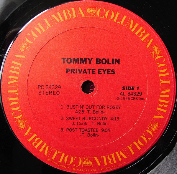 Tommy Bolin - Private Eyes - LP