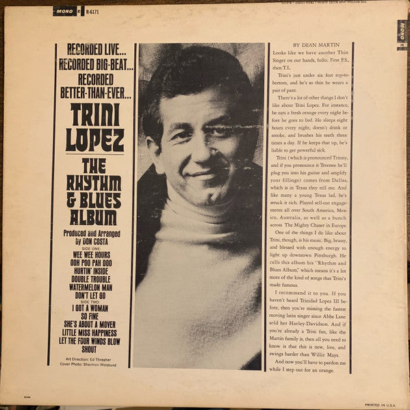 Trini Lopez - The Rhythm & Blues Album - LP