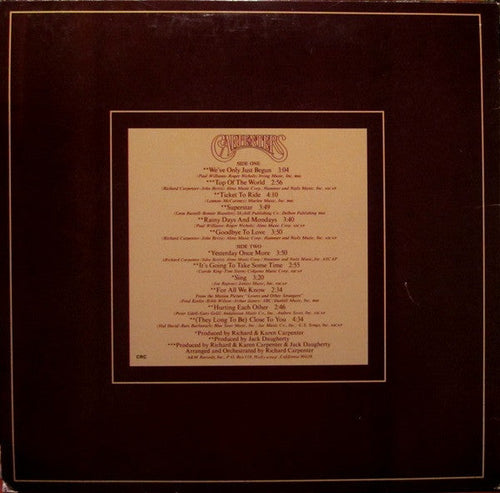 Carpenters - The Singles 1969-1973 - LP