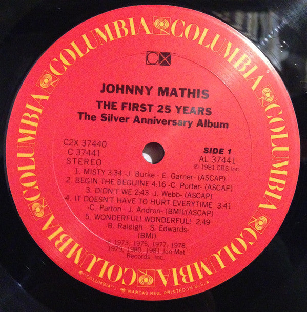 Johnny Mathis - The First 25 Years The Silver Anniversary Album - LP