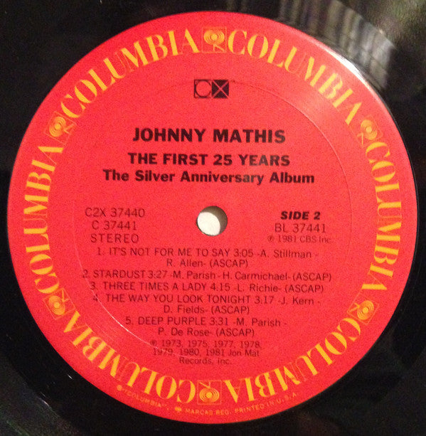 Johnny Mathis - The First 25 Years The Silver Anniversary Album - LP