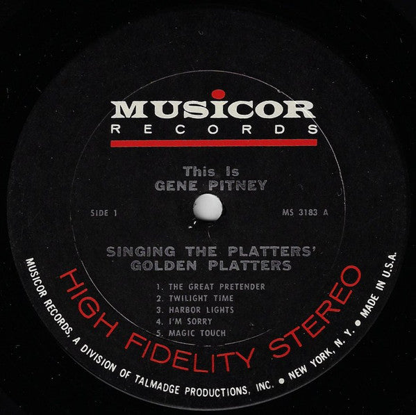 Gene Pitney - This Is Gene Pitney Singing The Platters' Golden Platters - LP