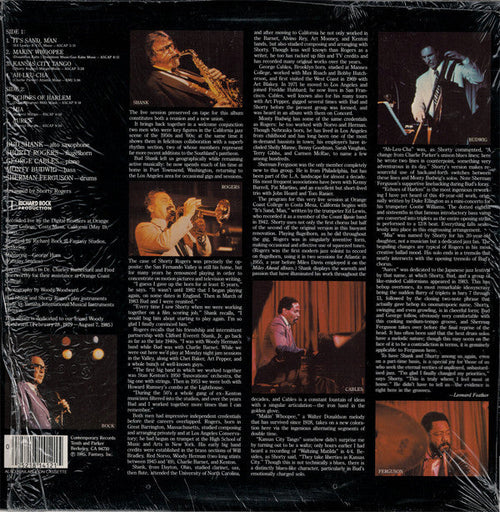 Bud Shank / Shorty Rogers - California Concert - LP