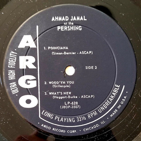 Ahmad Jamal Trio - Ahmad Jamal At The Pershing - LP