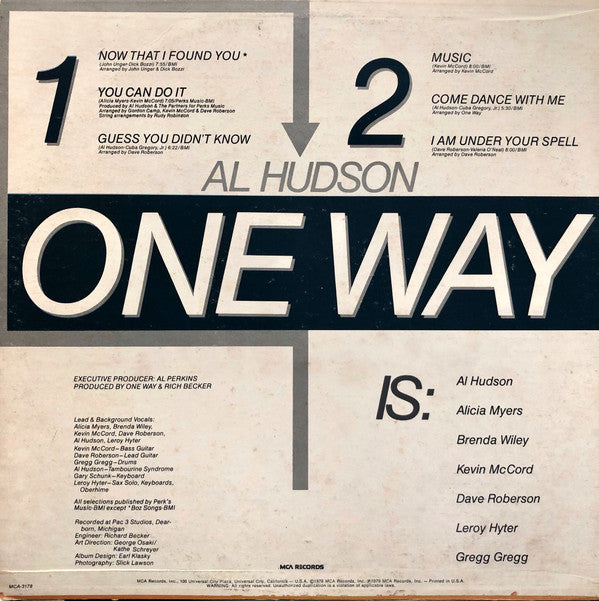 One Way Featuring Al Hudson - One Way Featuring Al Hudson - LP