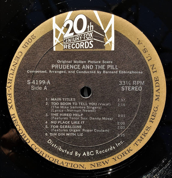 Bernard Ebbinghouse - Prudence And The Pill - LP