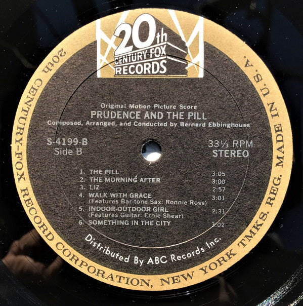Bernard Ebbinghouse - Prudence And The Pill - LP