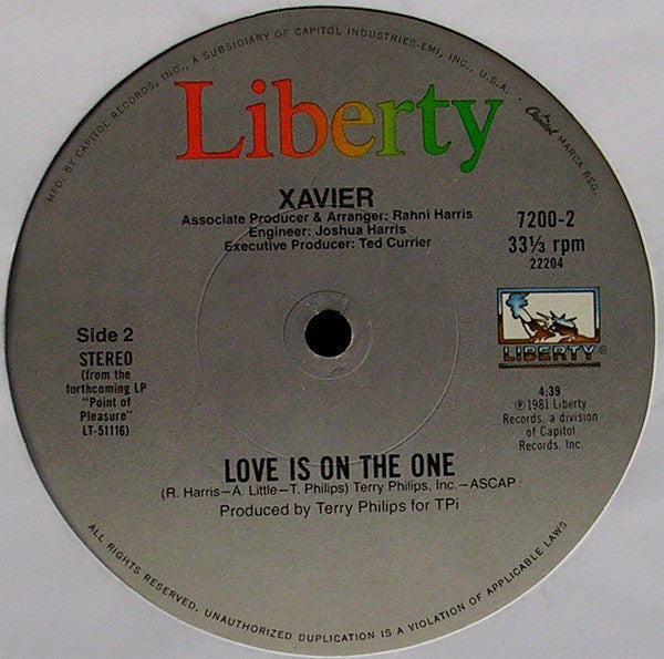 Xavier  - Work That Sucker To Death / Love Is On The One - LP
