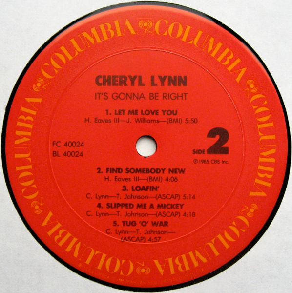 Cheryl Lynn - It's Gonna Be Right - LP