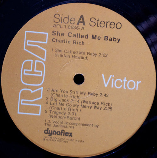 Charlie Rich - She Called Me Baby - LP