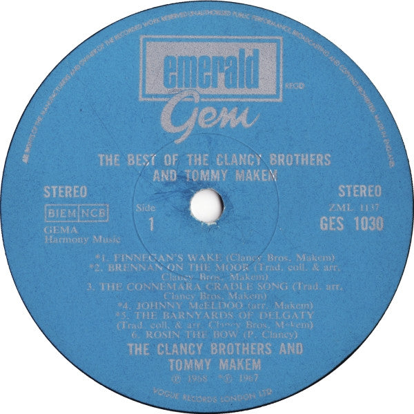 The Clancy Brothers & Tommy Makem - The Best Of The Clancy Brothers & Tommy Makem - LP