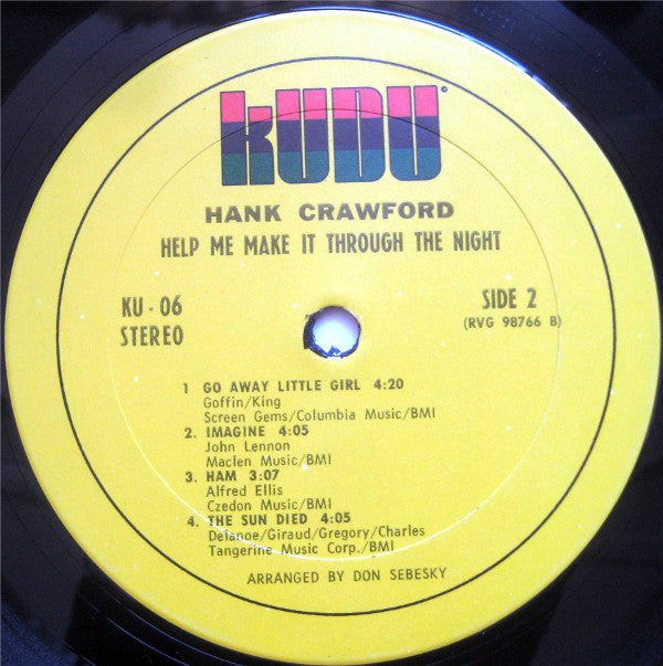 Hank Crawford - Help Me Make It Through The Night - LP