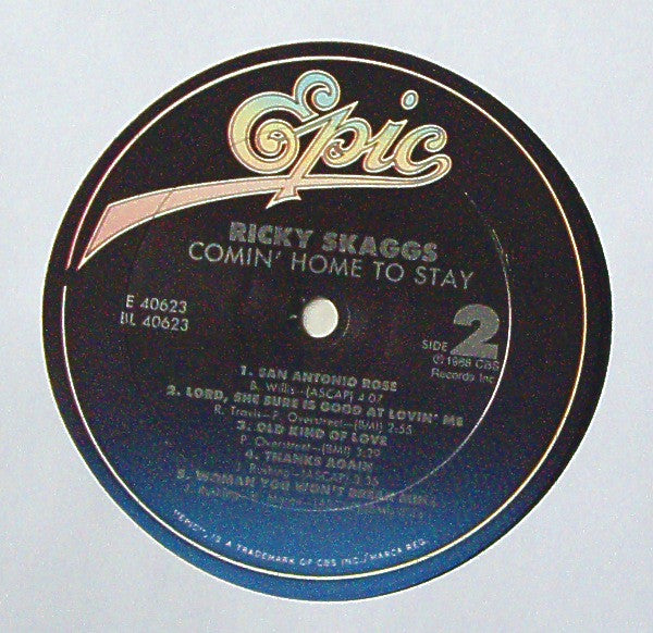 Ricky Skaggs - Comin' Home To Stay - LP
