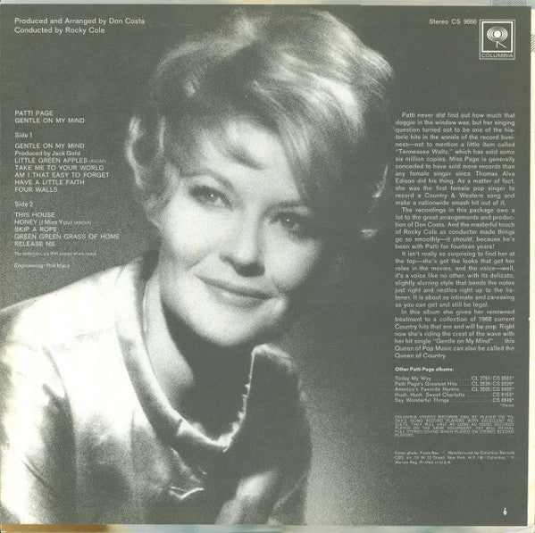Patti Page - Gentle On My Mind - LP