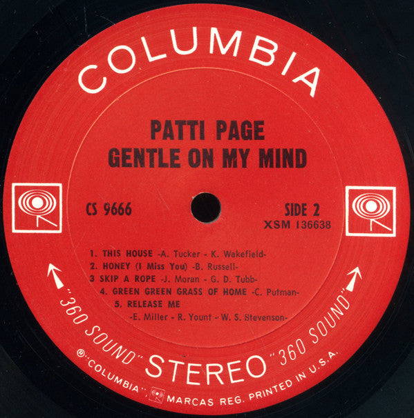 Patti Page - Gentle On My Mind - LP