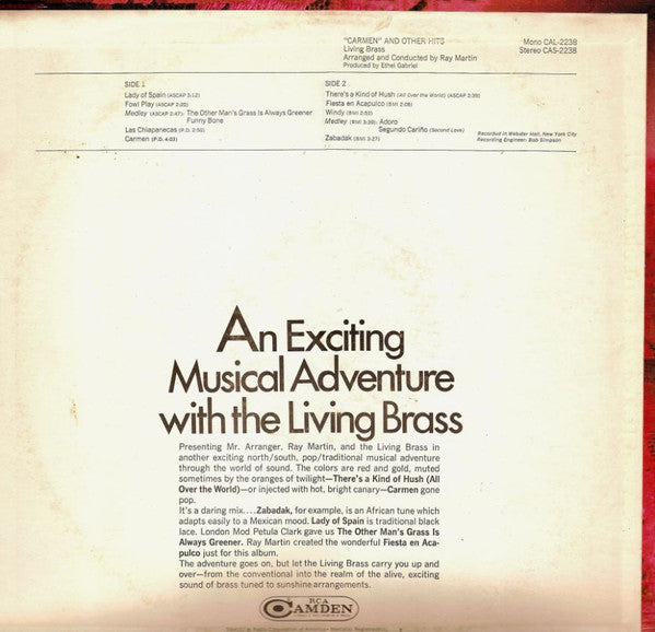 Living Brass - Carmen And Other Hits - LP