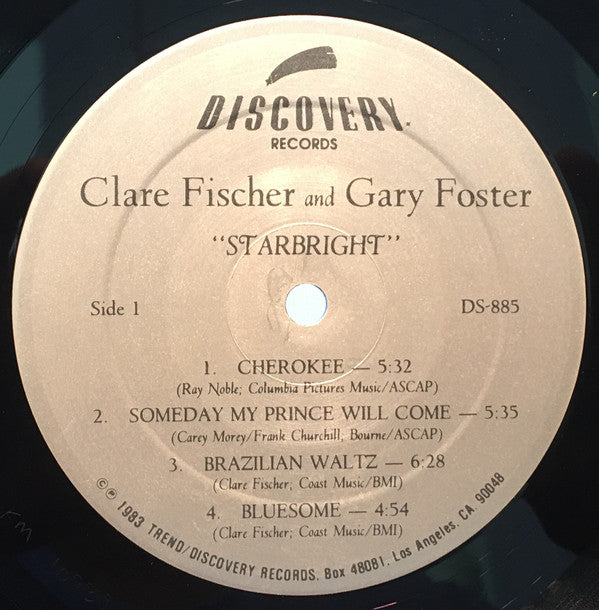 Clare Fischer And Gary Foster - Starbright - LP