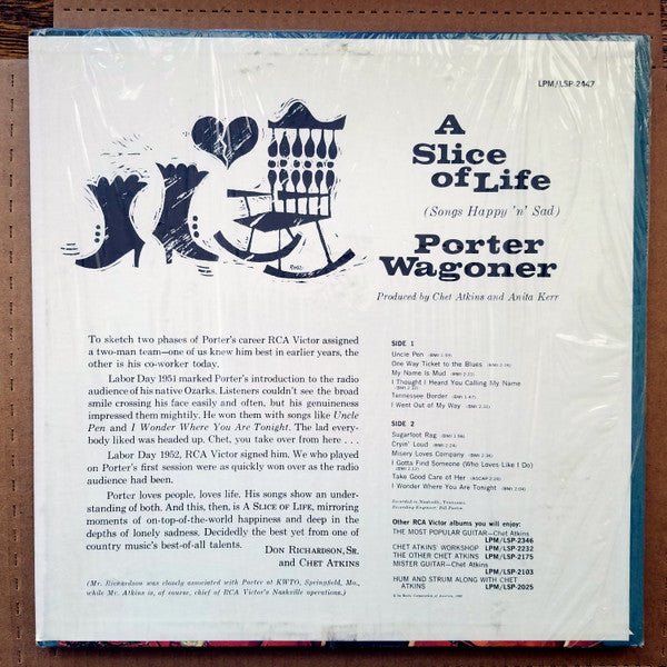 Porter Wagoner - A Slice Of Life - Songs Happy 'N' Sad - LP