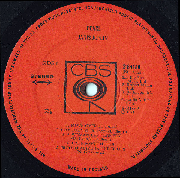 Janis Joplin - Pearl - LP